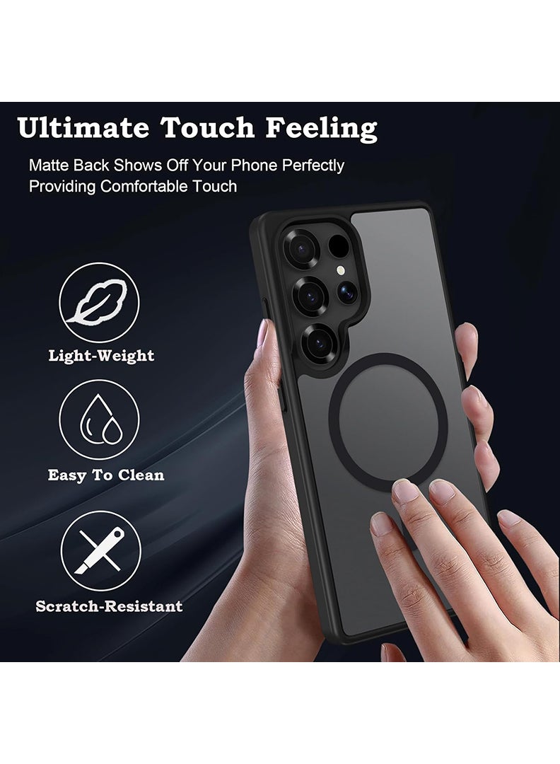 Rivin S25 Ultra Case Magsafe Strong Magnet S25 Ultra Case Military-Grade Protection Scratch-Resistant S25 Ultra Cover Matte Anti-Slip Compatible with Magsafe Accessory- Black - Image 2